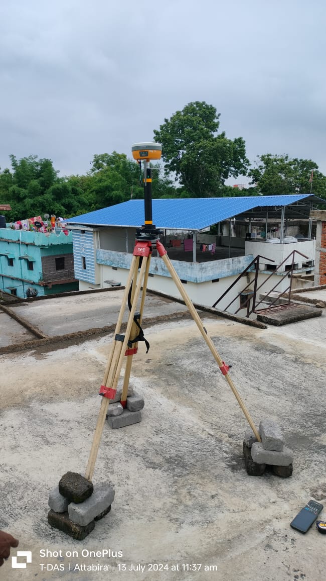 Survey team carrying out field measurements for the Atabira and Barpali NAC project