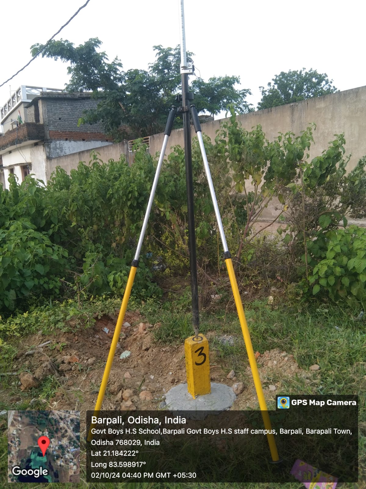 DGPS survey team working in the project area