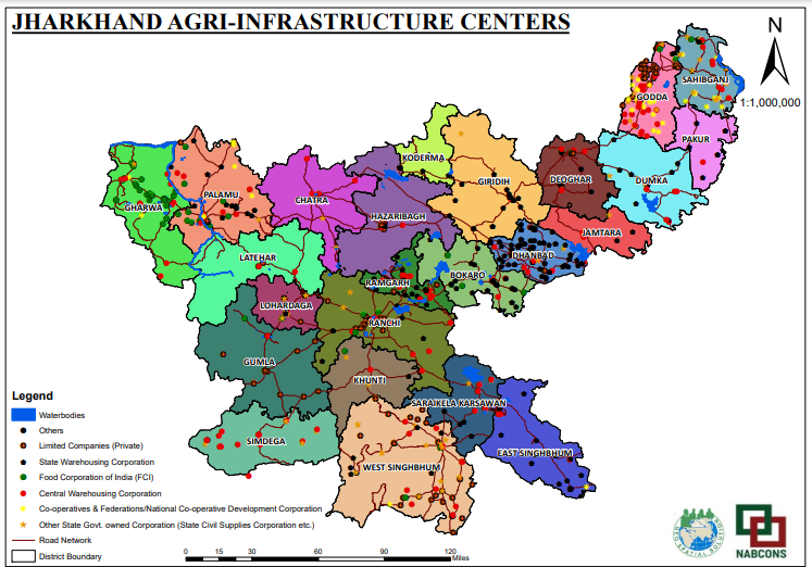Jharkhand geotagging project map